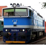 České Dráhy ČD #754 HO Brejlovec Light Blue White Scheme Class T 478.4 Diesel-Electric Locomotive for Model Railroaders Inspiration