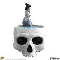 Warm Thoughts Of Geisha Atop A Skull Art Collectible Statue