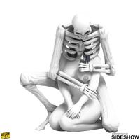 Keep Me In Your Heart Of A Girl Embraced by Skeleton Art Collectible Statue