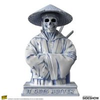 Samurai (Hell Chamber) Smoking Skull Art Collectible Porcelain Incense Burner