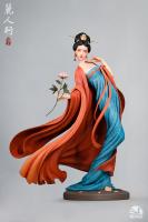 Oriental Beauty Holding Peony The Satire On Fair Ladies Statue