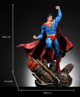 Superman Classic Atop A Damaged Cyberneticb Ruins Base The DC Comics Premium Collectibles Sixth Scale Statue Diorama