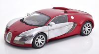 Bugatti Veyron 16.4 EB Edition Centenaire Aluminium Casting Red Chrome 1/18 Die-Cast Vehicle
