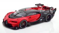 Bugatti Vision Gran Turismo 2015 Italian Red Black Carbon 1/18 Die-Cast Vehicle