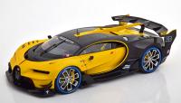 Bugatti Vision Gran Turismo 2015 Giallo Midas Black Carbon 1/18 Die-Cast Vehicle