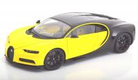 Bugatti Chiron 2017 Yellow Black 1/18 Die-Cast Vehicle