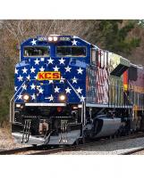 Kansas City Southern KCS #4006 Stripes & Spangles Scheme Class SD70ACe Diesel-Electric Locomotive for Model Railroaders Inspiration