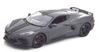 Chevrolet Corvette C8 Stingray 2020 Grey Metallic 1/18 Die-Cast Vehicle