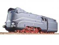 Deutsche Reichsbahn DRG AS #01.10 Number 1 Scale Grey Black Scheme Aerodynamically Plated 3-Cylinder Steam Locomotive & Tender DCC & Sound & Dynamic Smoke