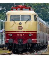 Deutsche Bundesbahn DB AG #103 113-7 Marigold Ivory Burgundy Stripe Scheme Class 103.1 (E 03) Electric Locomotive for Model Railroaders Inspiration