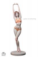 Morning Girl In Skin Wrap Paint The Elegance Beauty Statue