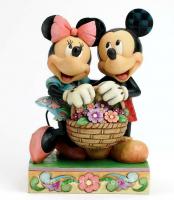 Mickey Mouse & Minnie Love In Bloom Disney Statue Diorama 