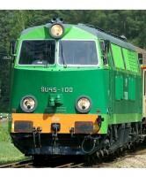 Polskie Koleje Państwowe SA PKP #SU45-100 HO Light Dark Green Stripes Scheme Class HCP 301D Diesel-Electric Locomotive DCC Ready