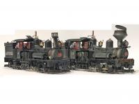 Well Mining & Timber Co. #003 & 4 Sn3 Ranger 37 Ton 2-Truck Coal Fired SHAY Logging Steam Locomotive for Model Railroad Inspiration