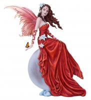 Crimson Fairy Atop The Full Moon Premium Figure Diorama dívka soška