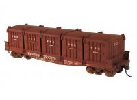 Pennsylvania Railroad #473267 HO Funaro & Camerlengo FM 2-Bay 5x DD1-A Container Flatcar  KIT  stavebnice