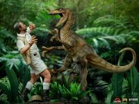 Velociraptor AKA Clever Girl The Jurassic Park Deluxe Art Scale 1/10 Statue Diorama pravěký svět