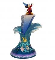 Sorcerer Mickey Atop A Wave-Themed Base Fantasia Masterpiece Statue