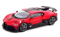 Bugatti DIVO 2019 Red Metallic Dark Grey 1/18 Die-Cast Vehicle