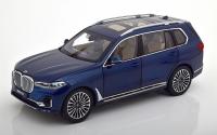 BMW X7 (G07) 2020 Dark Blue Metallic 1/18 Die-Cast Vehicle