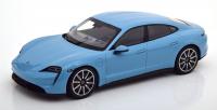 Porsche Taycan 4S 2019 Light Blue Metallic 1/18 Die-Cast Vehicle
