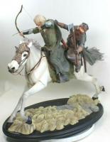 Legolas & Gimli On Arons Horseback The Lord of the Rings Statue Diorama
