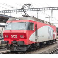 Südostbahn SOB #142 KTU Red White Scheme Class Re 456 Electric Locomotive for Model Railroaders Inspiration