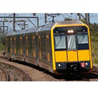 Sydney Trains Australia #T100 Silver Orange Front Scheme Class T EMU Tangara 4-Coach Commuter Train for Model Railroaders Inspiration