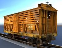 Pennsylvania Railroad Lines #4580 HO Livestock Dispatch Stock Wagon Car 3D MODEL FILE - PC soubor 
