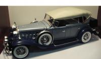 Cadillac V16 Berline Convertible Sedan 1930 Blue Metallic Old-Time Livery 1/18 Die-Cast Vehicle