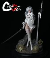 Girl YoRHa No. 2 Type B The Nier Automata In A WHITE Outfit Quarter Scale Statue Diorama