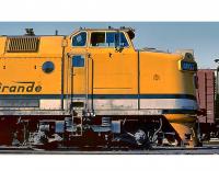 Denver & Rio Grande Western D&RGW #400X HO Yellow Grey Stripe Scheme Class Krauss-Maffei ML 4000 CC Diesel-Hydraulic Locomotive DCC Ready