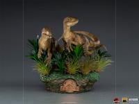 Just The Two ( Veloci ) Raptors The Jurassic Park Deluxe Art Scale 1/10 Statue Diorama pravěký svět