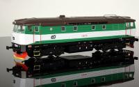 České Dráhy ČD #749 264-8 HO Bardotka White Green Stripes Brown Rooftop & Black Bottom Scheme Class T478.1 Diesel Locomotive DCC Ready