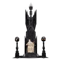 Saruman The White On Throne Lord of Rings Sixth Scale Figure Diorama z Pána Prstenů