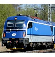 České Dráhy #1216-234 HO ČD Railjet Light & Dark Blue White Scheme Class Taurus Electric Locomotive DCC & Sound