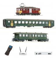 z21 start Digital START Set for HO Model Railroad - SBB/CFF/FFS #2550 HO De 4/4 Electric Baggage Railcar & Type EW II Express Train 2nd Class Passenger Car Wagon & Seetalbahn 2nd Class Passenger Car Wagon (3-Unit Pack)  Digitální Souprava