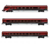 Österreichische Bundesbahnen #1216 HO Taurus Railjet Control Car & 2 Passenger Coaches (3-Unit Pack) DCC & Sound Ready