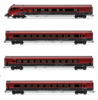 Österreichische Bundesbahnen #1116 HO Taurus ÖBB Railjet Control Car & 3 Passenger Coaches (4-Unit Pack) DCC & Sound Ready