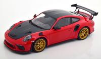 Porsche 911 (991/2) GT3 RS Weissach 2019 Red Black 1/18 Die-Cast Vehicle
