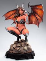 Hellwitch Atop A Skulls Base The Hellbourne Statue Diorama