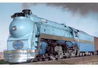Atchison, Topeka & Santa Fe Railway ATSF #3460 HO BLUE GOOSE 1951-53 Streamlined Class Hudson 4-6-4 Steam Locomotive & Oil Tender DCC & Paragon4 Sound & Smoke