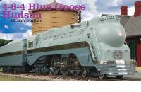 Atchison, Topeka & Santa Fe Railway ATSF #3460 00 Scale BLUE GOOSE Streamlined Class Hudson 4-6-4 Steam Locomotive & Oil Tender DCC & Sound & Smoke