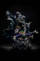 BATMAN VS THE JOKER Atop A Massive Gargoyle Statue Diorama