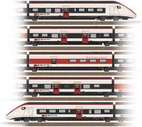 Schweizerische Bundesbahnen CFF/FFS #RABe 501 HO Giruno Class EC 250 High Speed Train 2 Electric Engines & 3 Coaches (5-Unit Pack) DCC & Sound