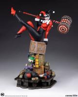 Harley Quinn Atop A Stack of Letter Cubes The DC Comics Quarter Scale Maquette Diorama