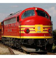 Kosovo Railways #008 Red Orange Lines Scheme Class TMY Diesel-Electric Locomotive for Model Railroaders Inspiration