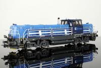 České dráhy #1000 HO ČD Cargo Blue White Lines Scheme Class 744.1 EffiShunter 1000 Diesel Locomotive DCC & Sound