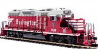 Chicago, Burlington and Quincy Railroad CB&Q #908 HO Chinese Red Class EMD GP20 Diesel Locomotive DC DCC & Sound Paragon4