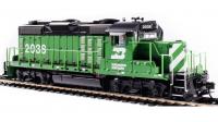Burlington Northern BN #2038 HO Black Green Scheme EMD GP20 Diesel Road Switcher Locomotive DC DCC & Sound Paragon4